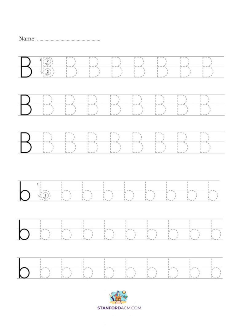 letter b tracing worksheets download now