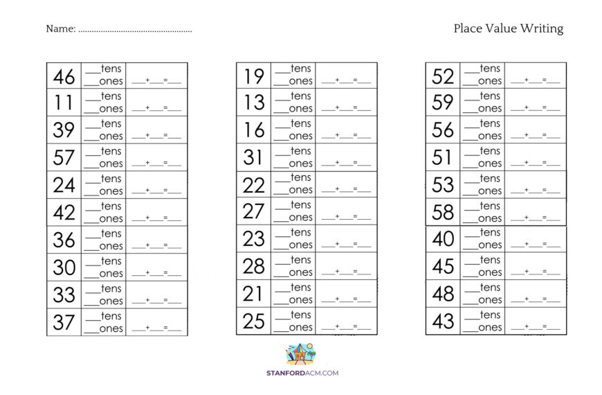 Place Value Worksheets with Decimals