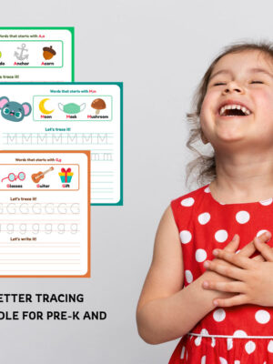 Free Printable Letter Tracing Worksheets Bundle for Pre-K and Kindergarten