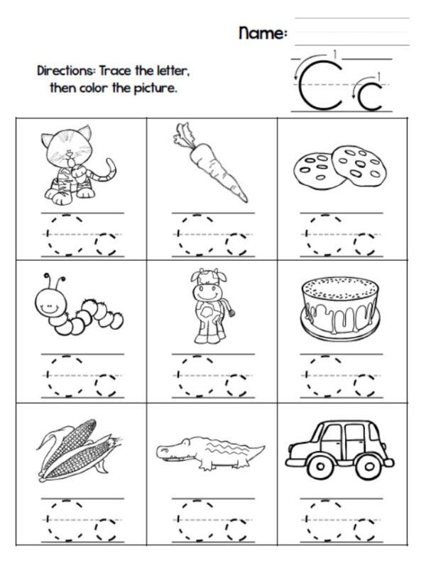 Handwriting Free Printable Preschool Worksheets Tracing Letters Pdf