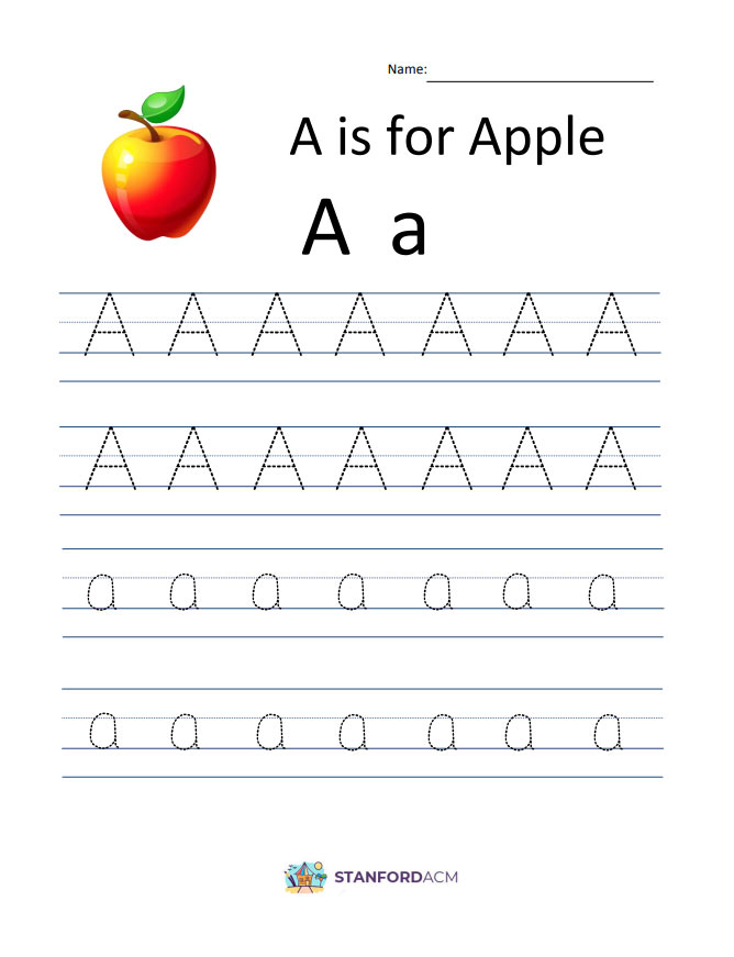 FREE Printable Preschool Worksheets Tracing Letters PDF