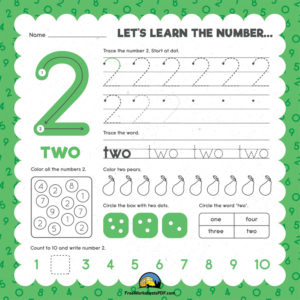 Number 2 Tracing Worksheet for Kindergarten [Download Now]