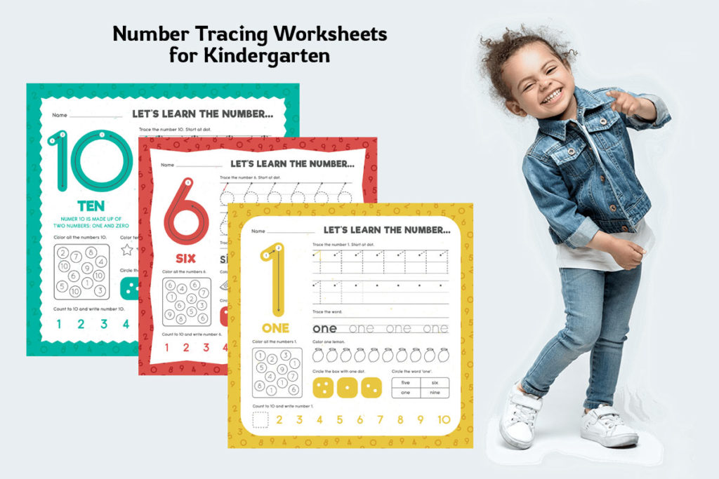 number tracing worksheets for kindergarten