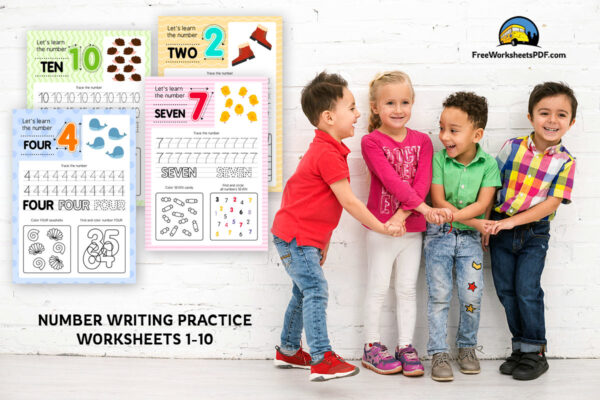 Number Writing Practice Worksheets 1-10