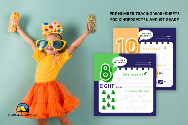 PDF Number Tracing Worksheets for Kindergarten and 1st Grade