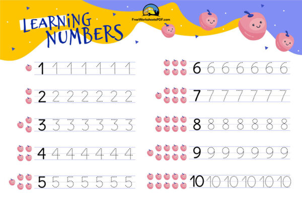 Printable Learning Numbers Worksheet