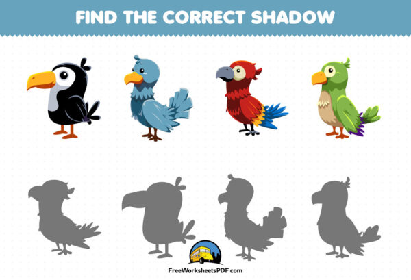 Free Printable Shadow Matching Worksheets PDF