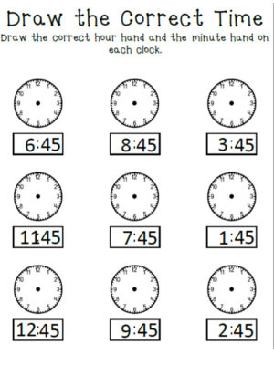 Telling Time Worksheets for 2nd Grade